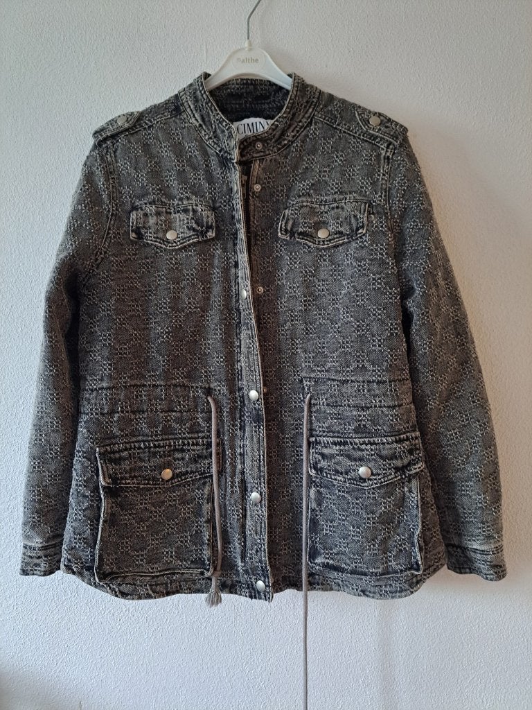 grijze ciminy jas maat s, Ophalen of Verzenden, Zo goed als nieuw, Ciminy, Maat 36 (S)