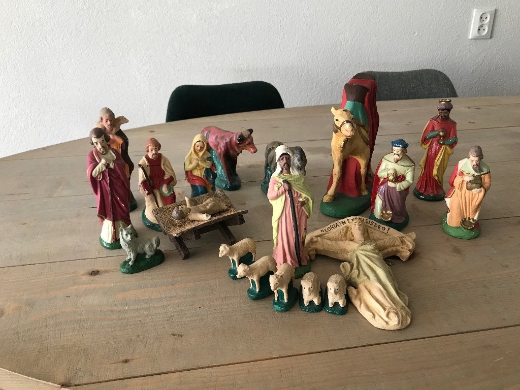 Antieke kerstbeelden, Antiek en Kunst, Ophalen of Verzenden