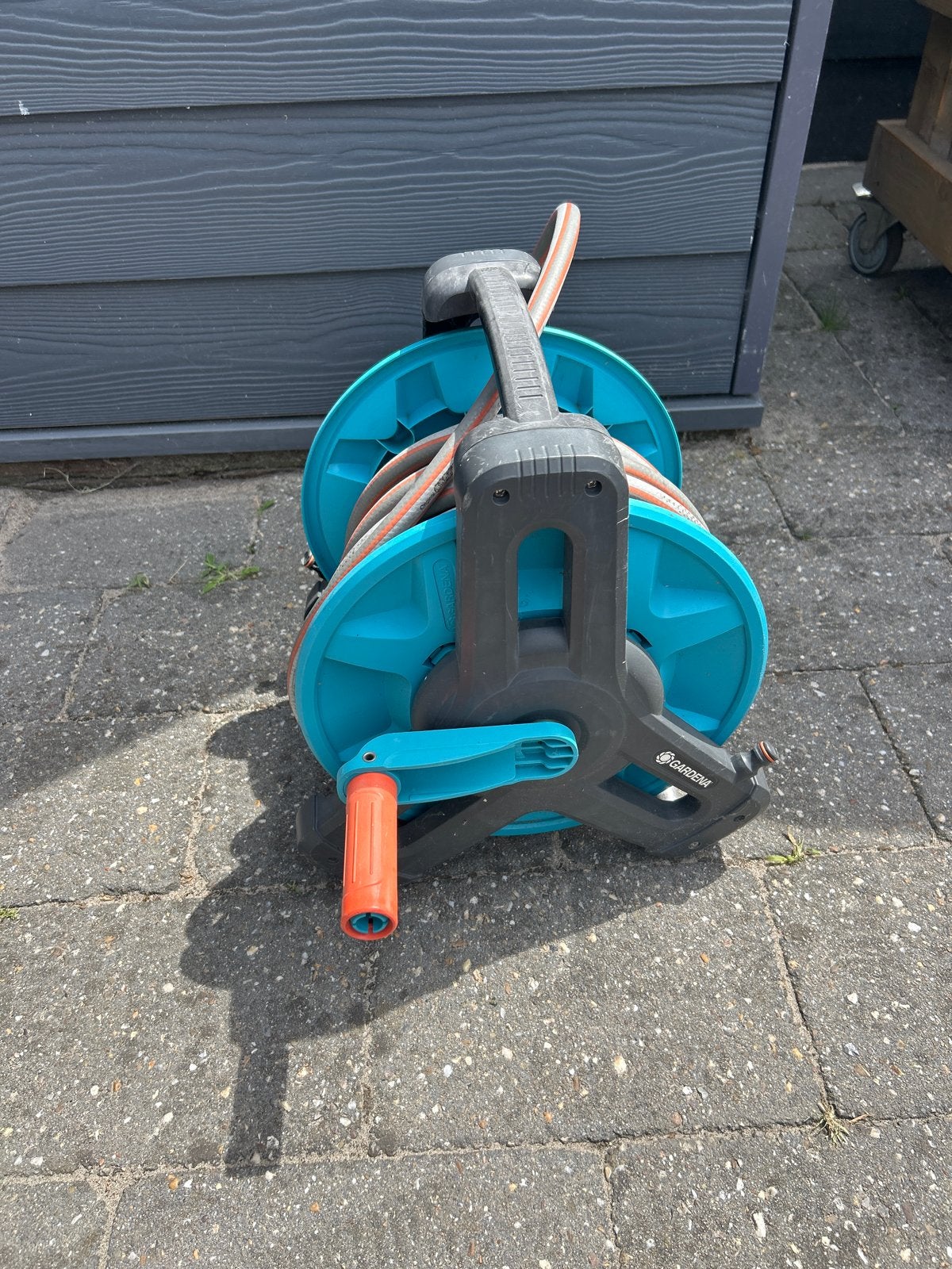 Gardena Tuinslanghaspel met slang 20 meter, Ophalen of Verzenden, Gebruikt, Tuinslanghaspel