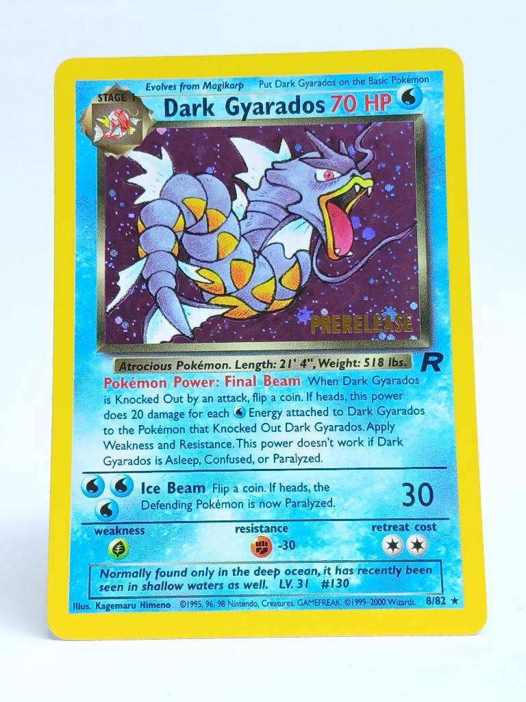 Pokémon - PRERELEASE - Dark Gyarados - 8/82 - Holo, Hobby en Vrije tijd, Verzamelkaartspellen | Pokémon, Verzenden, Zo goed als nieuw