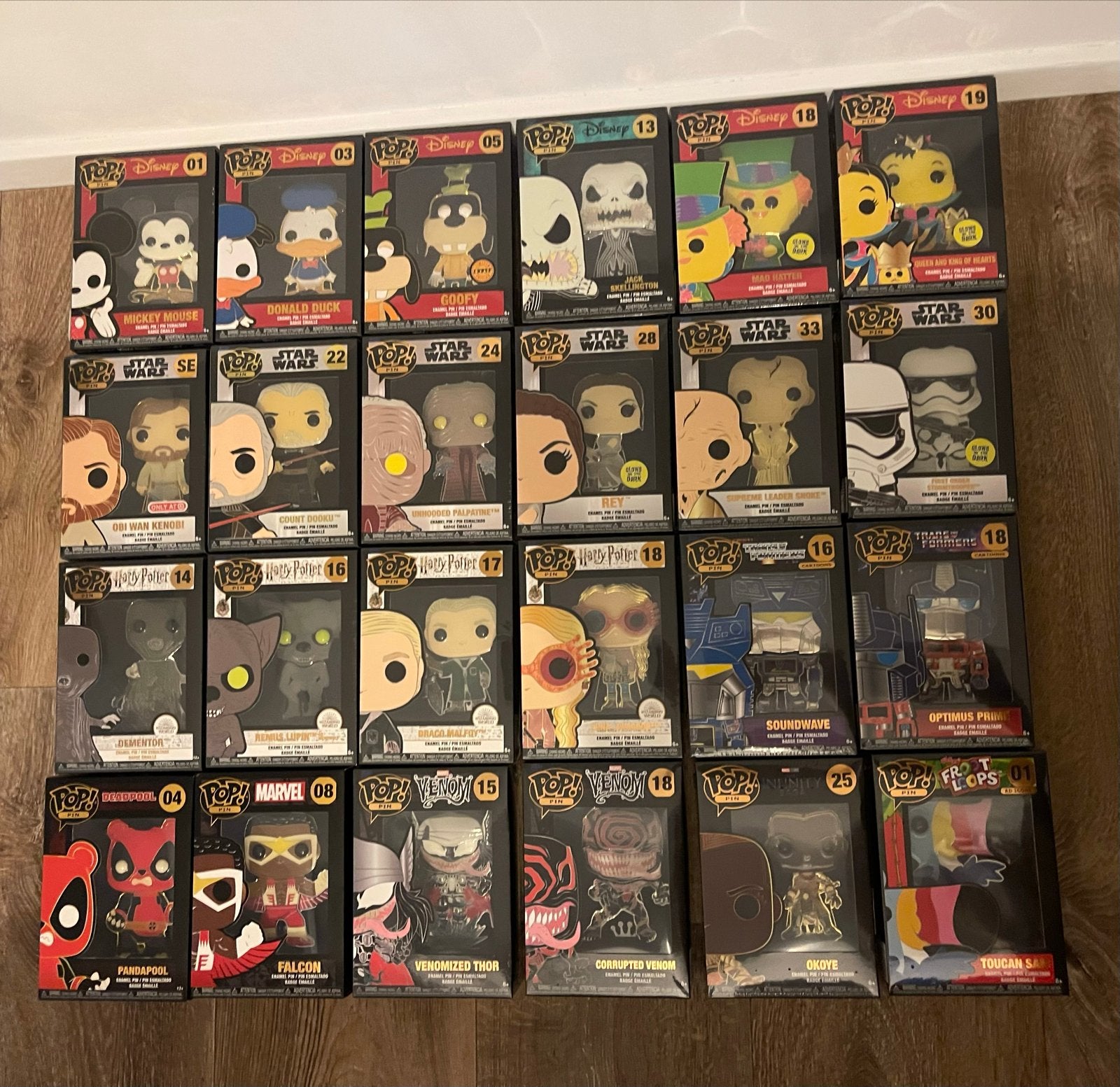 24 Funko Pop Pins -Disney, StarWars, HarryPotter, Marvel etc, Ophalen of Verzenden, Nieuw