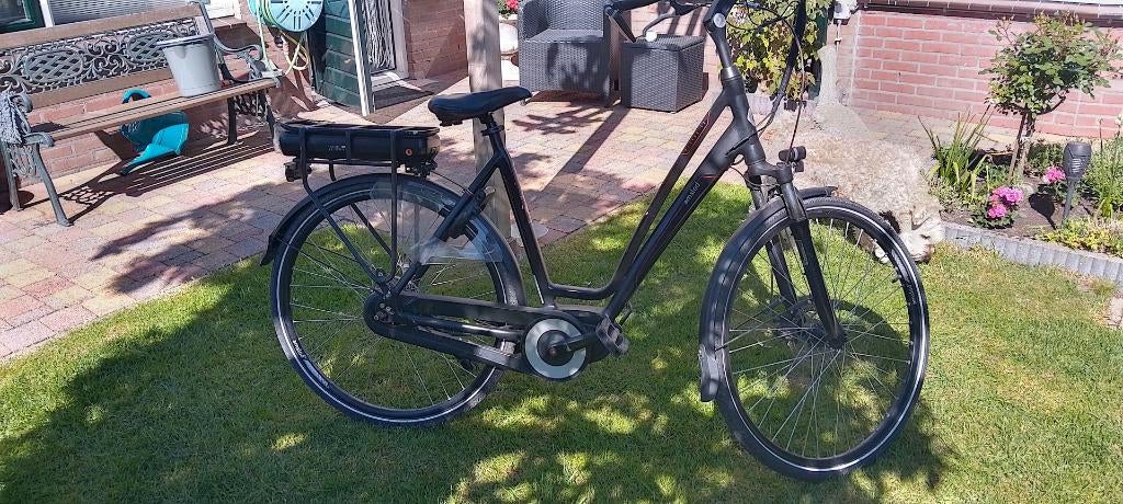 Amslod dames E bike, met een elektrisch storring, Gebruikt, 50 km per accu of meer, 55 tot 59 cm, Ophalen