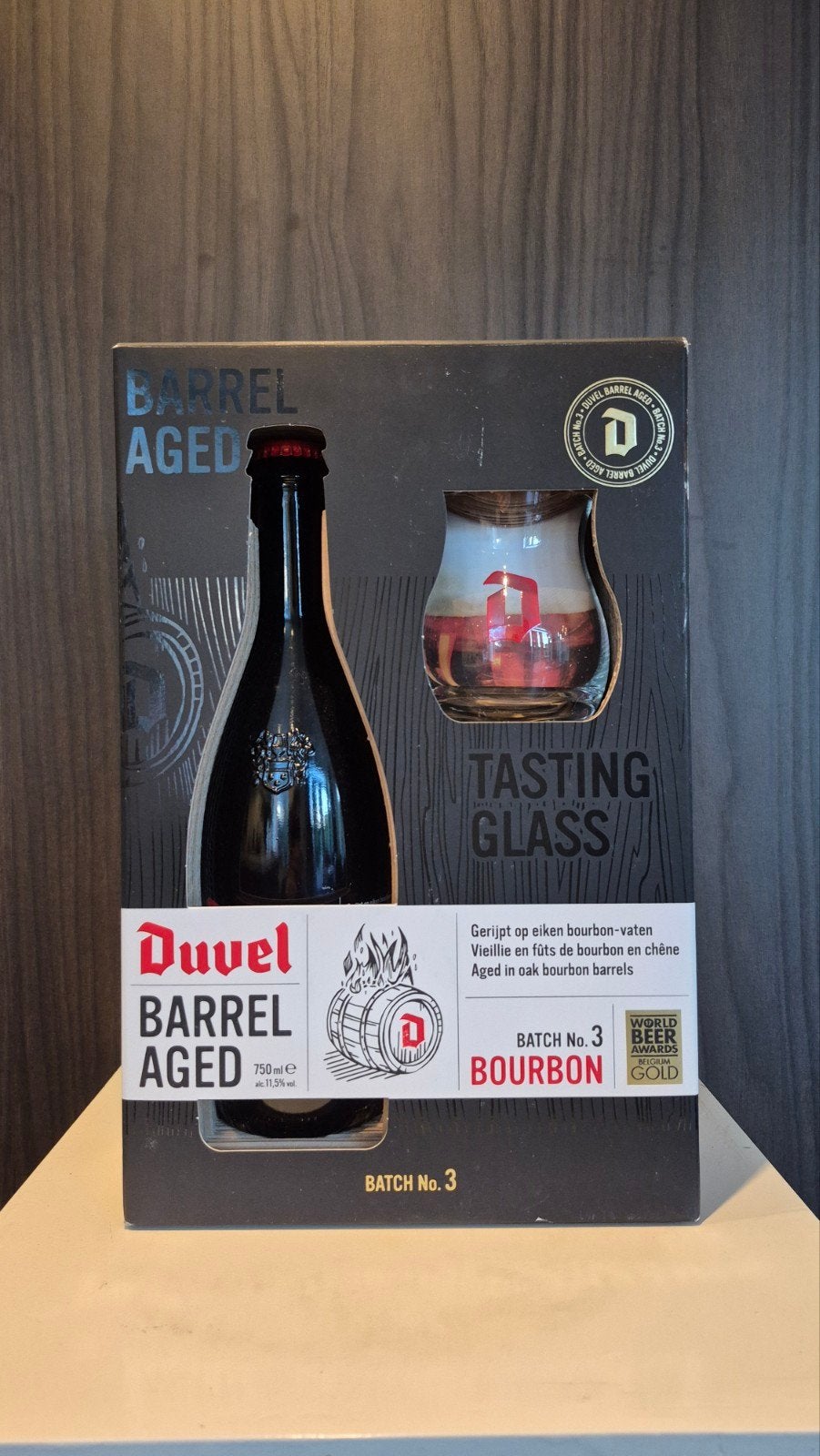 UNIEK - Duvel Barrel Aged (2018), Batch 3, incl glas, Verzamelen, Ophalen, Nieuw, Flesje(s), Duvel