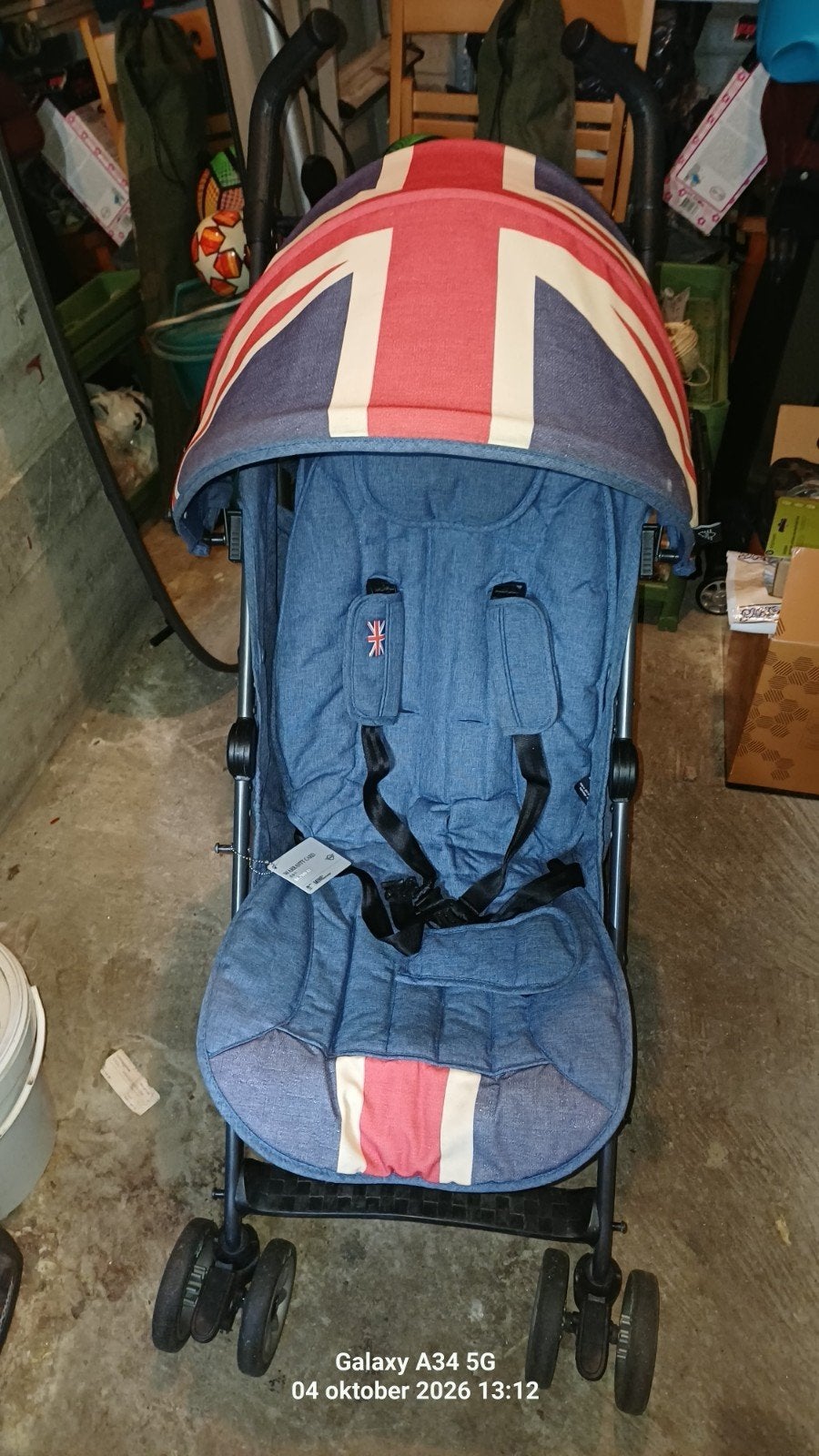 Compacte buggy met Union Jack design - MINI by Easy, Ophalen of Verzenden, Gebruikt, Overige merken, Verstelbare rugleuning