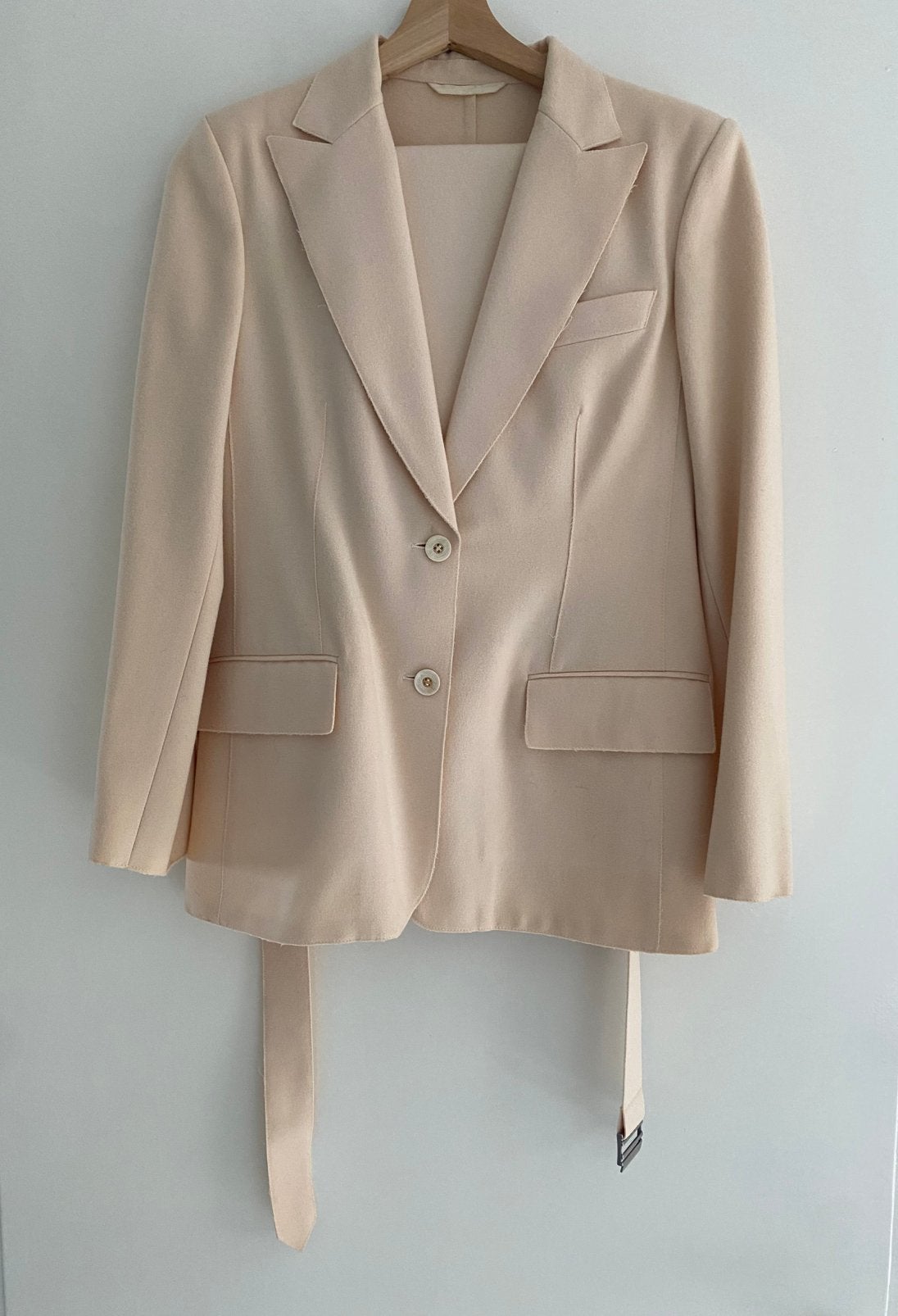 Authentiek Gucci Wollen Mantelpakje mantel pakje compleet!, Ophalen of Verzenden, Zo goed als nieuw, Beige