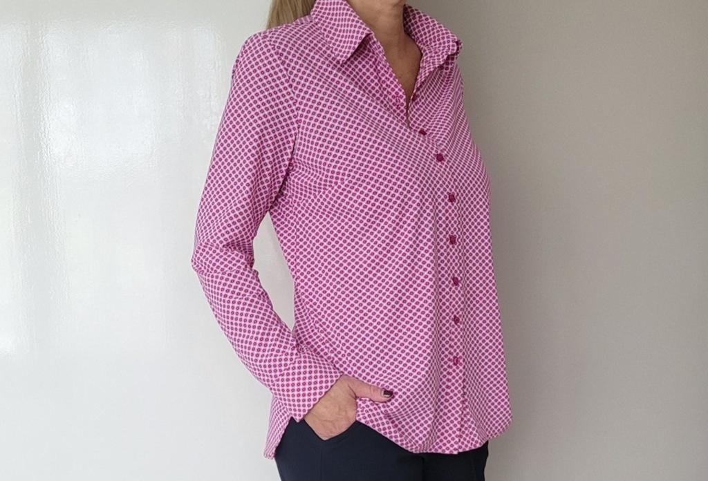 Studio Anneloes blouse XL Fuchsia roze Travelstof, Studio Anneloes, Maat 46/48 (XL) of groter, Ophalen of Verzenden, Zo goed als nieuw