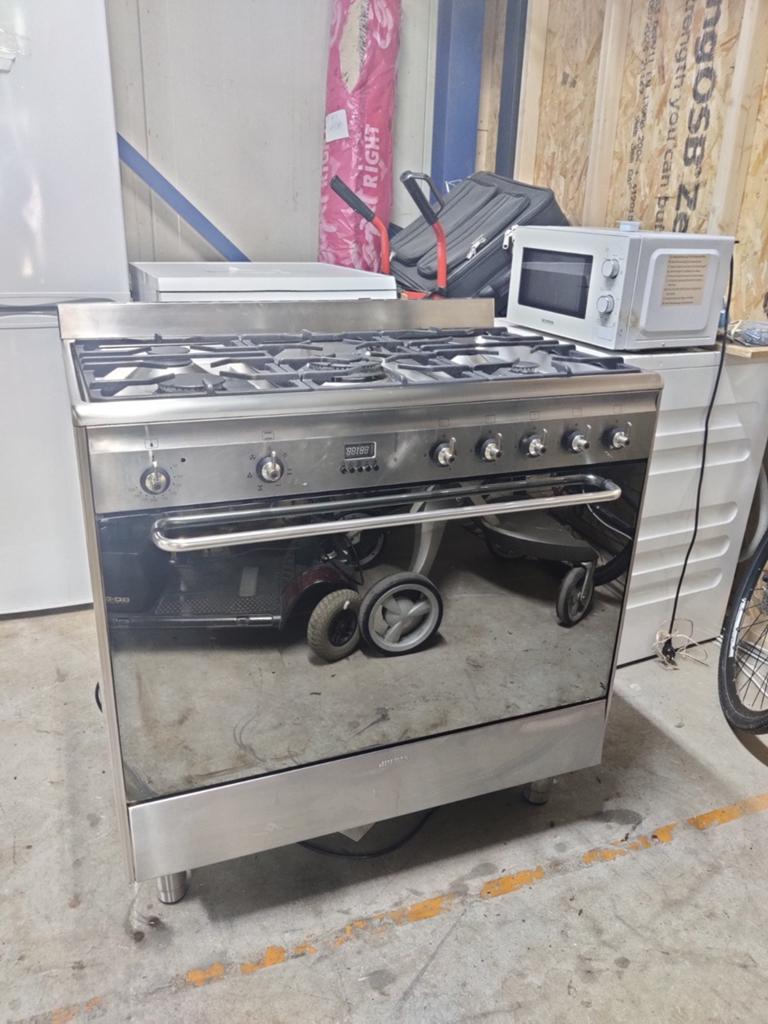 SMEG SNL90MFX6 Gasfornuis met Oven - RVS Vrijstaand, Witgoed en Apparatuur, Ophalen, Gebruikt, 60 cm of meer, SMEG