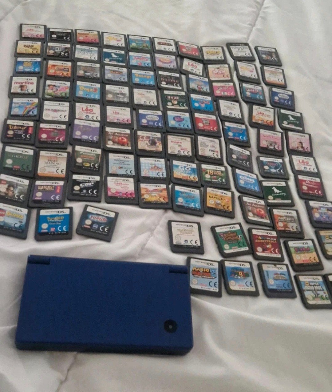 Nintendo DS met 93 ds spellen zonder doosje blauw, Blauw, Ophalen of Verzenden, DS Lite, Gebruikt