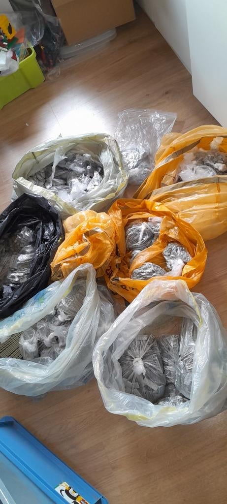 Lego partij grijs diep gesorteerd 9 kg plaatjes blokjes, Ophalen of Verzenden, Gebruikt, Losse stenen, Lego