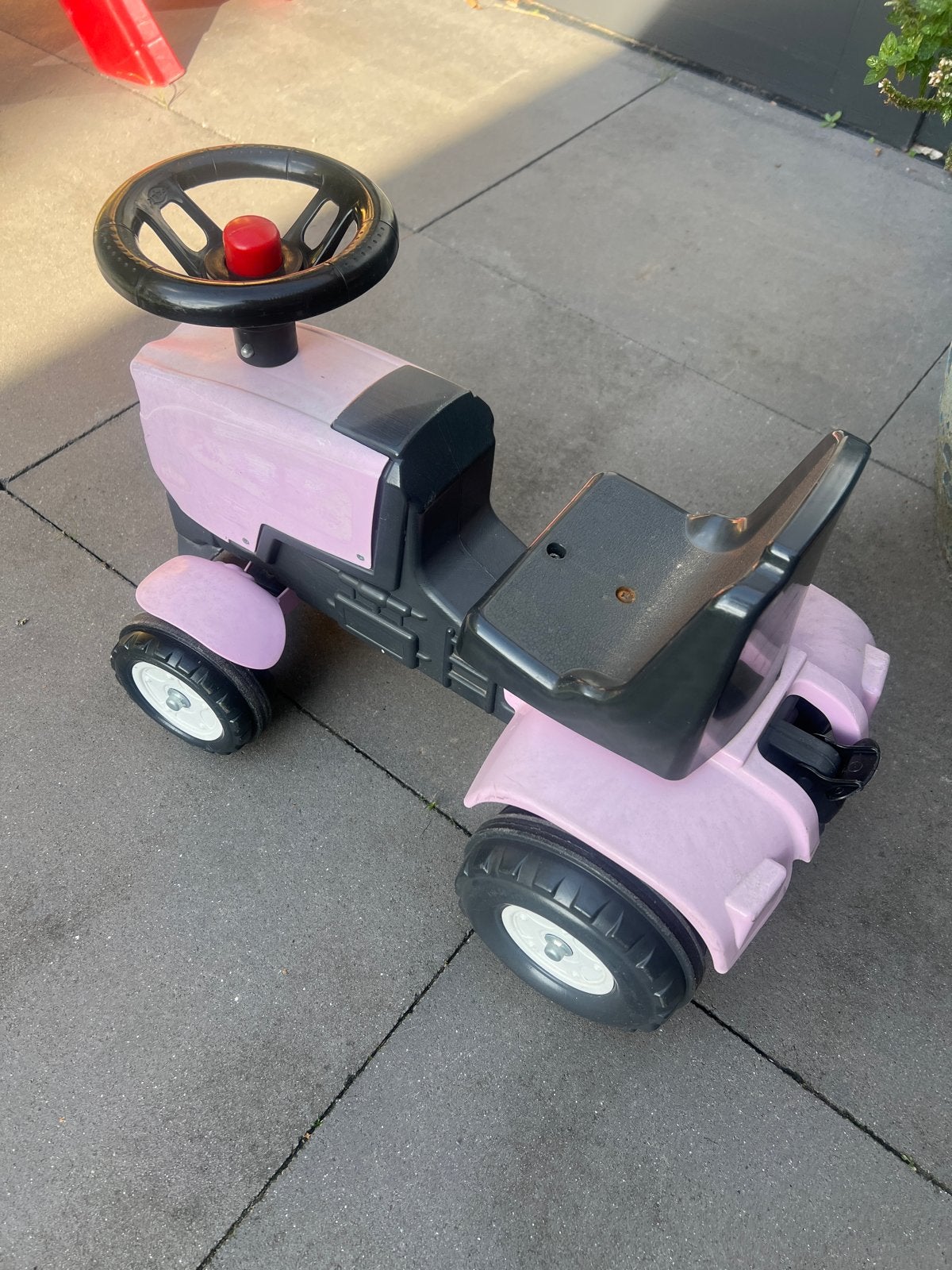Roze traptractor met aanhanger voor kinderen, Ophalen, Gebruikt, Trapvoertuig