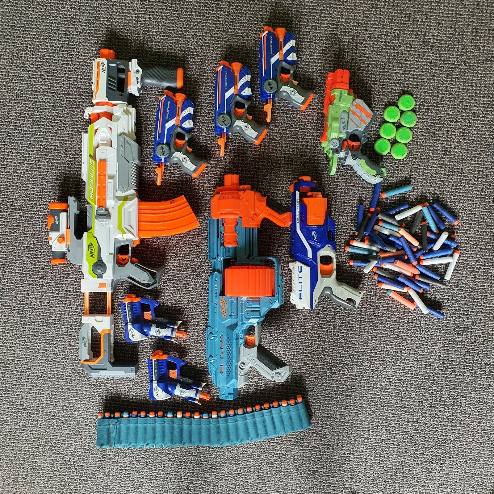 Grote Nerf Blaster Collectie met Accessoires, Ophalen, Gebruikt