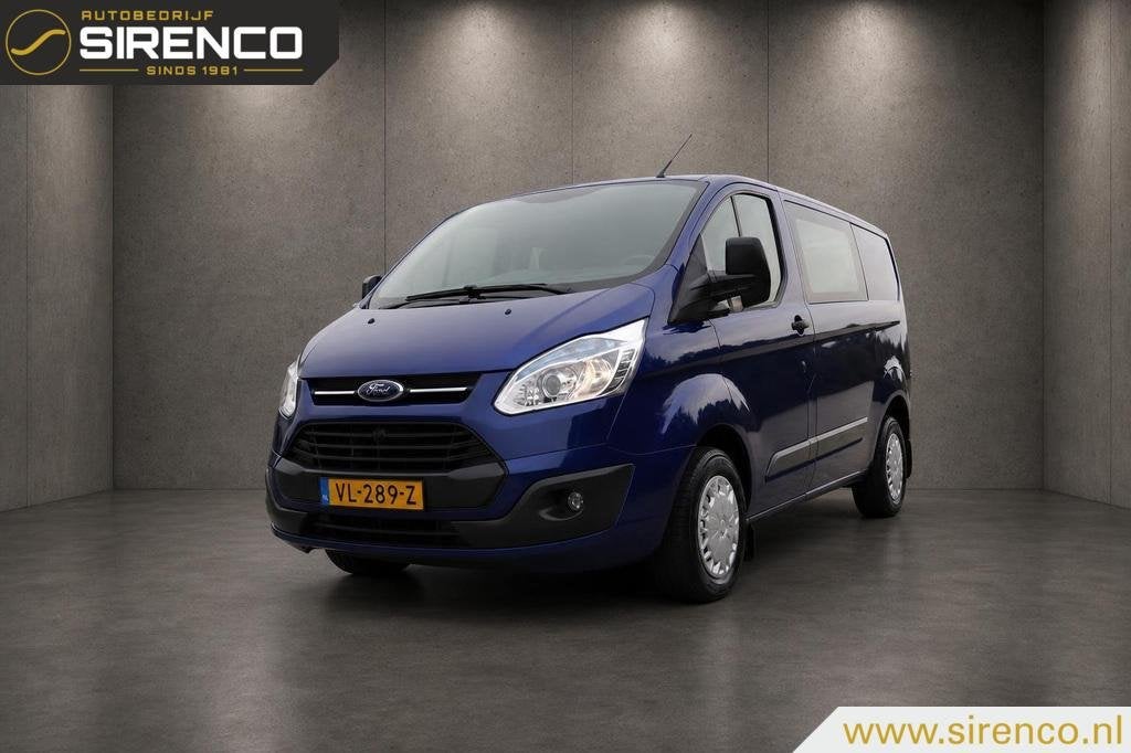 Ford Transit Custom 290 2.2 TDCI L1H1 Ambiente DC | stoelver, Auto's, Stoelverwarming, Euro 5, Gebruikt, Zwart
