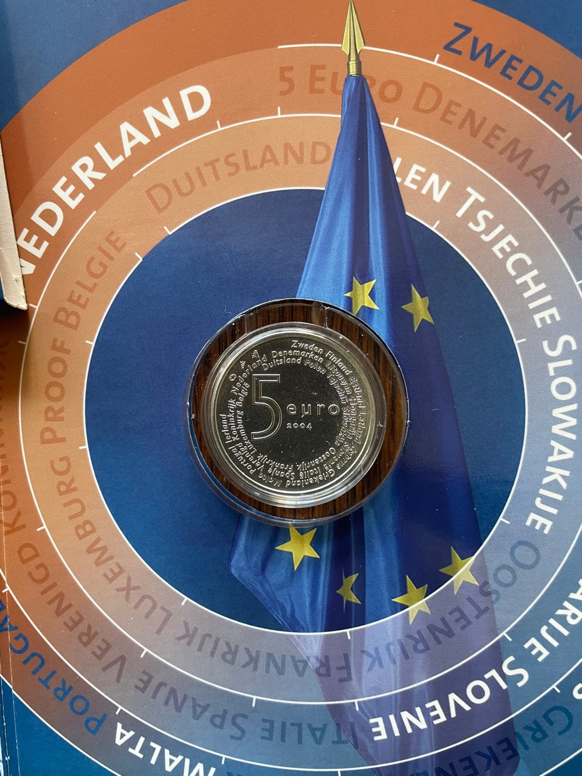 Europamunt 5 Euro Nederland 2004 Zilver Proof, Ophalen of Verzenden, 5 euro, Losse munt, Zilver