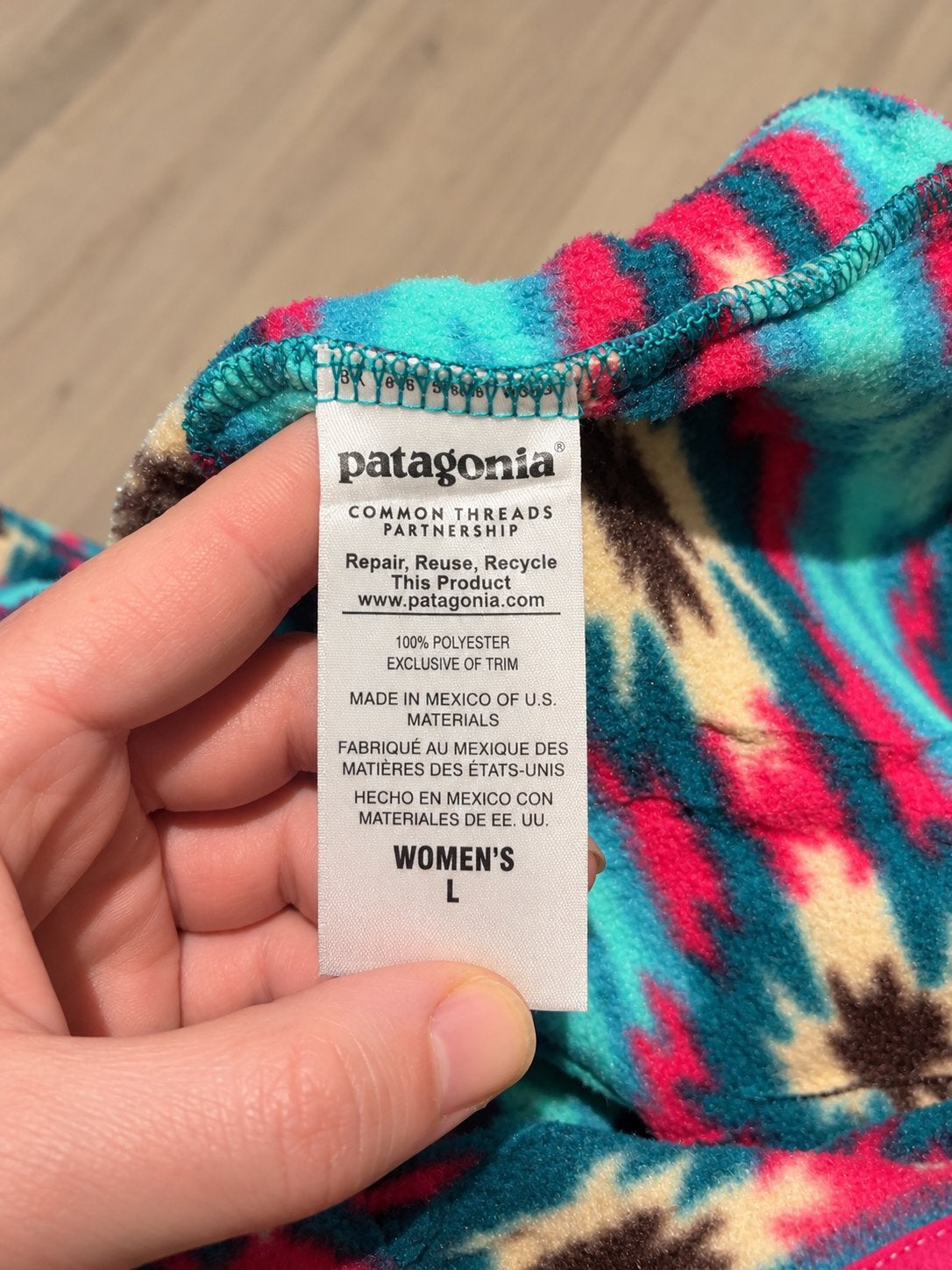 Patagonia Synchilla Snap-T Fleece Dames L Aztec, Patagonia Europe Coöperatief U.A., Directsales.europe@patagonia.com, Maat 42/44 (L)