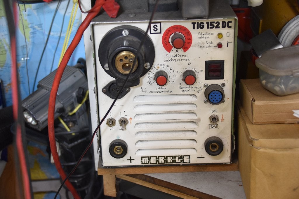 Merkle TIG 152 DC lasapparaat., Doe-het-zelf en Verbouw, Gereedschap | Lasapparaten, Ophalen, Gebruikt, 150 tot 250 ampère, Tig