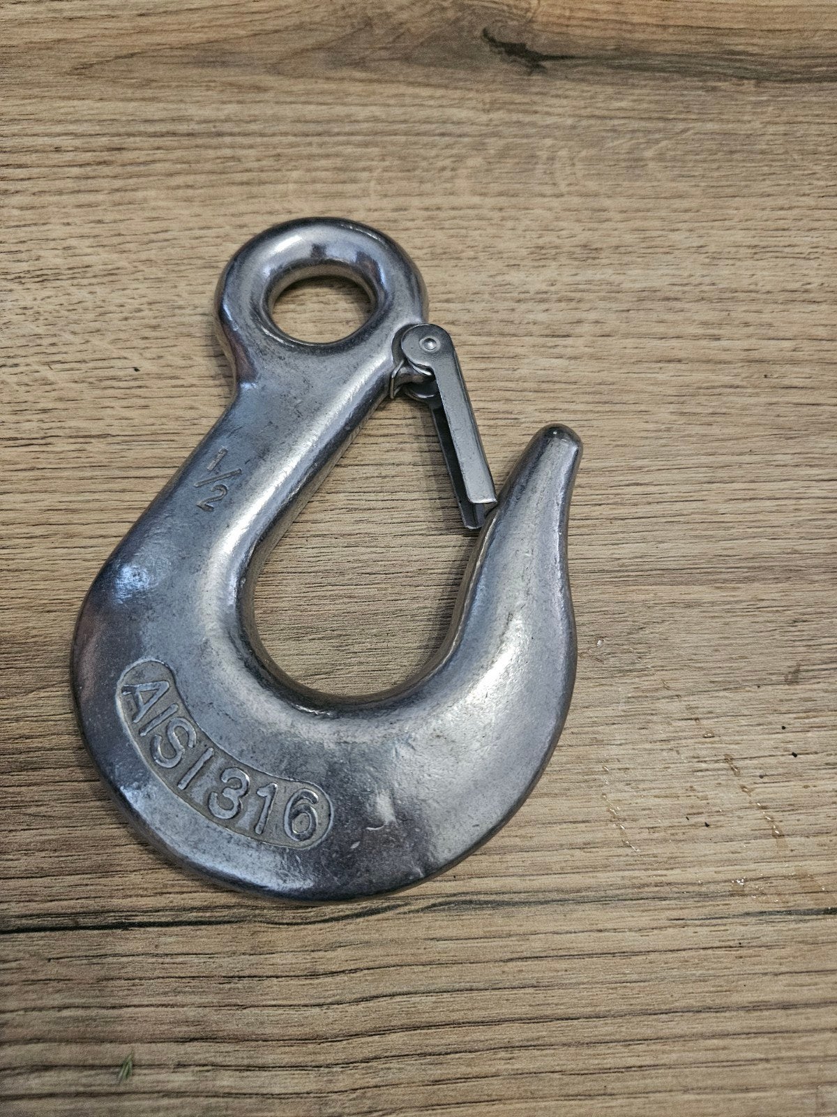 RVS Hijshaak met veiligheidsklep - AISI 316, Ophalen of Verzenden