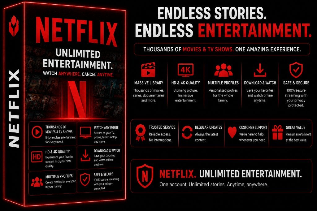 Netflix account 1 jaar, Ophalen of Verzenden, Nieuw