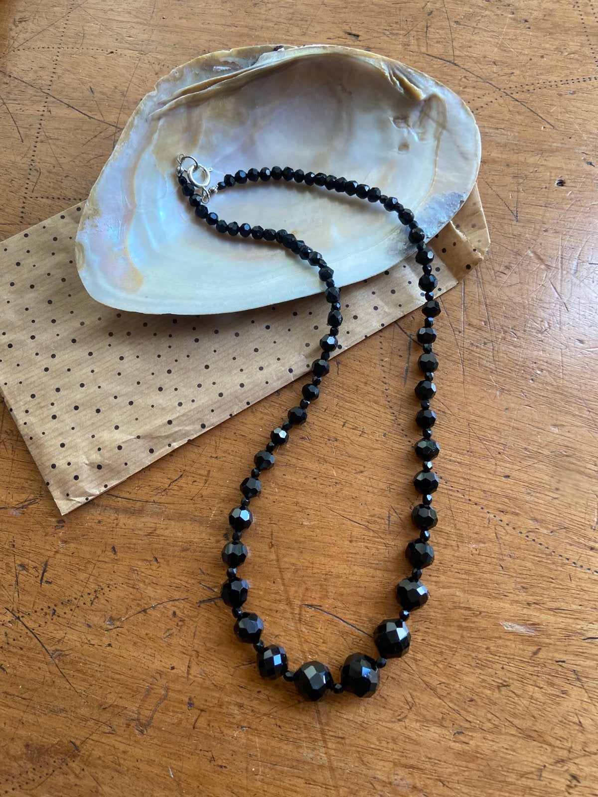 Ketting antiek kristal, Sieraden, Tassen en Uiterlijk, Ophalen of Verzenden, Overige materialen, Ketting