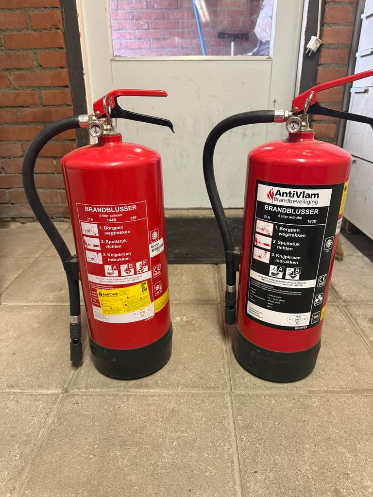 AntiVlam Brandblusser 6 liter schuim, Ophalen, Gebruikt, Brandblusser