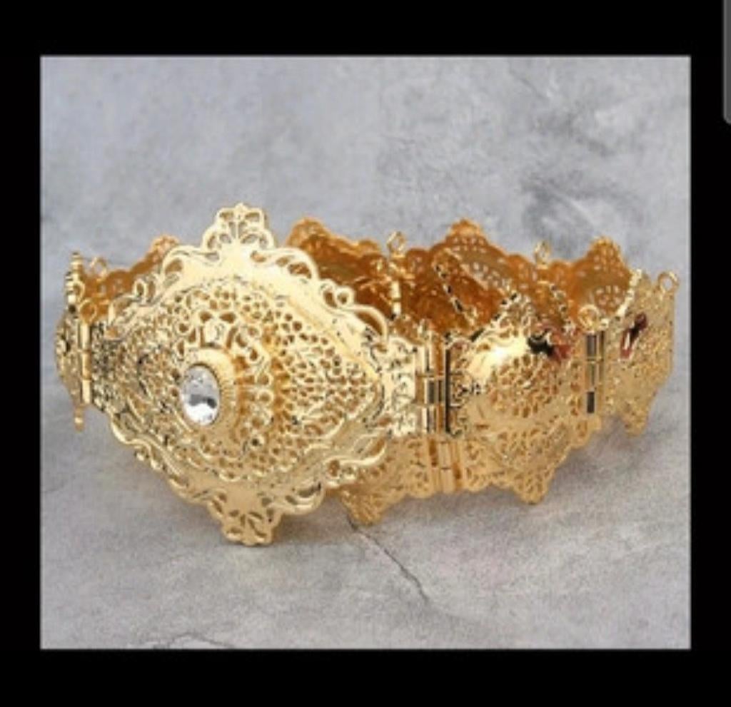 Prachtige Marokkaanse riem - Gouden caftan riem, Kleding | Dames, Riemen en Ceinturen, Ophalen, Overige kleuren, Nieuw, Tailleriem