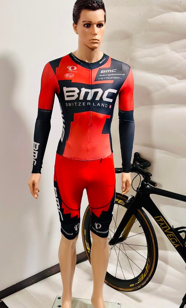 Wielrenkleding wielrenpak BMC snelpak speedsuit maat S, S, Heren, Ophalen of Verzenden, Zo goed als nieuw