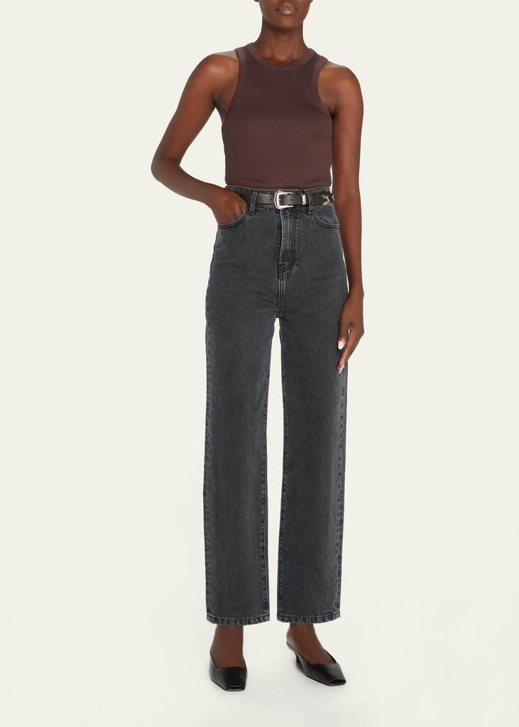 Rohe Frames | High waisted straight jeans (maat 40), Ophalen of Verzenden, Zo goed als nieuw, Grijs, W30 - W32 (confectie 38/40)