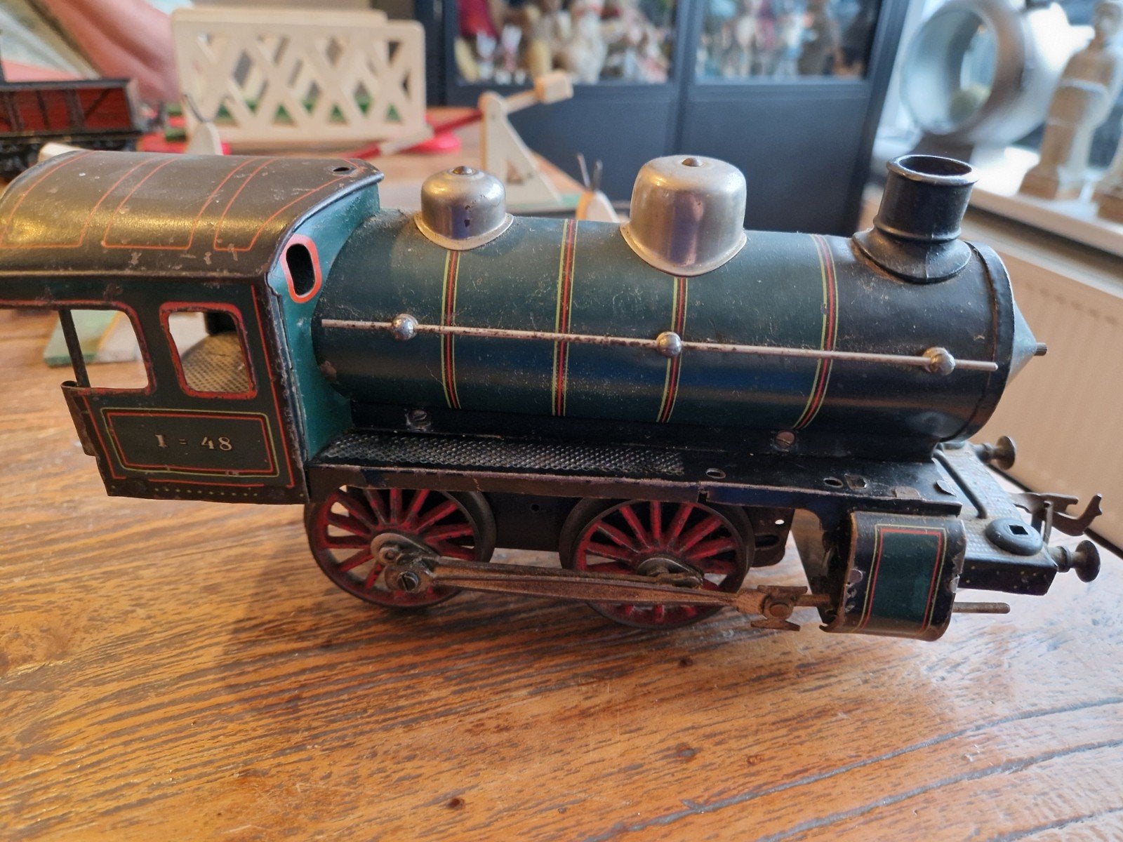 Antieke Bing/marklin Treinset met Locomotief, Wagons en Rail, Ophalen of Verzenden