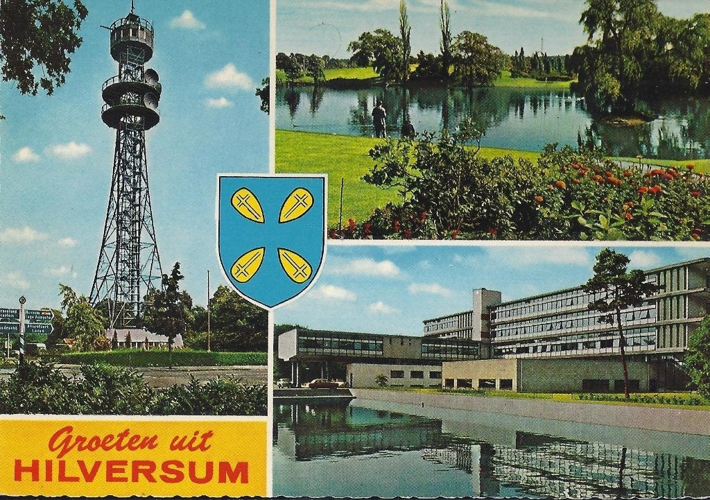 C21 Ongelopen ansichtkaart groeten uit hilversum, Verzenden, 1980 tot heden, Gelopen, Noord-Holland