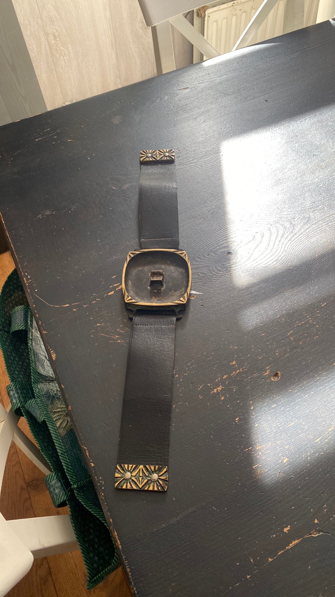 Mooie oude brons/messing asbak Armleuning asbak, Ophalen of Verzenden, Zo goed als nieuw, Asbak