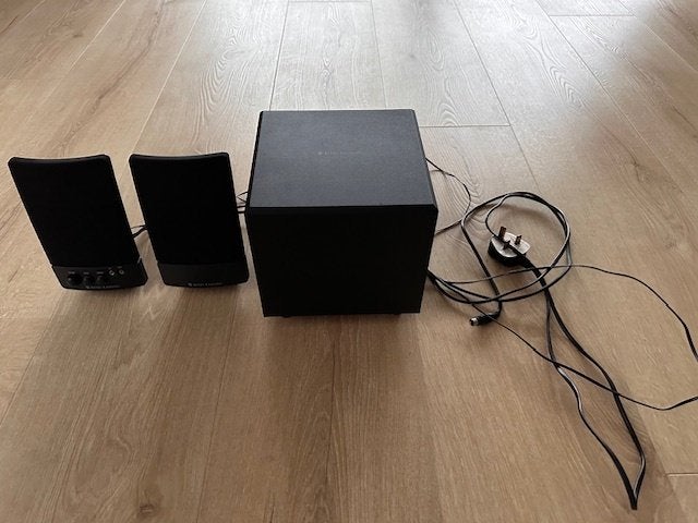 3 delig Altec Lansing BXR1121 PC Luidsprekersysteem Zwart, Overige merken, Gebruikt, Subwoofer, Ophalen of Verzenden
