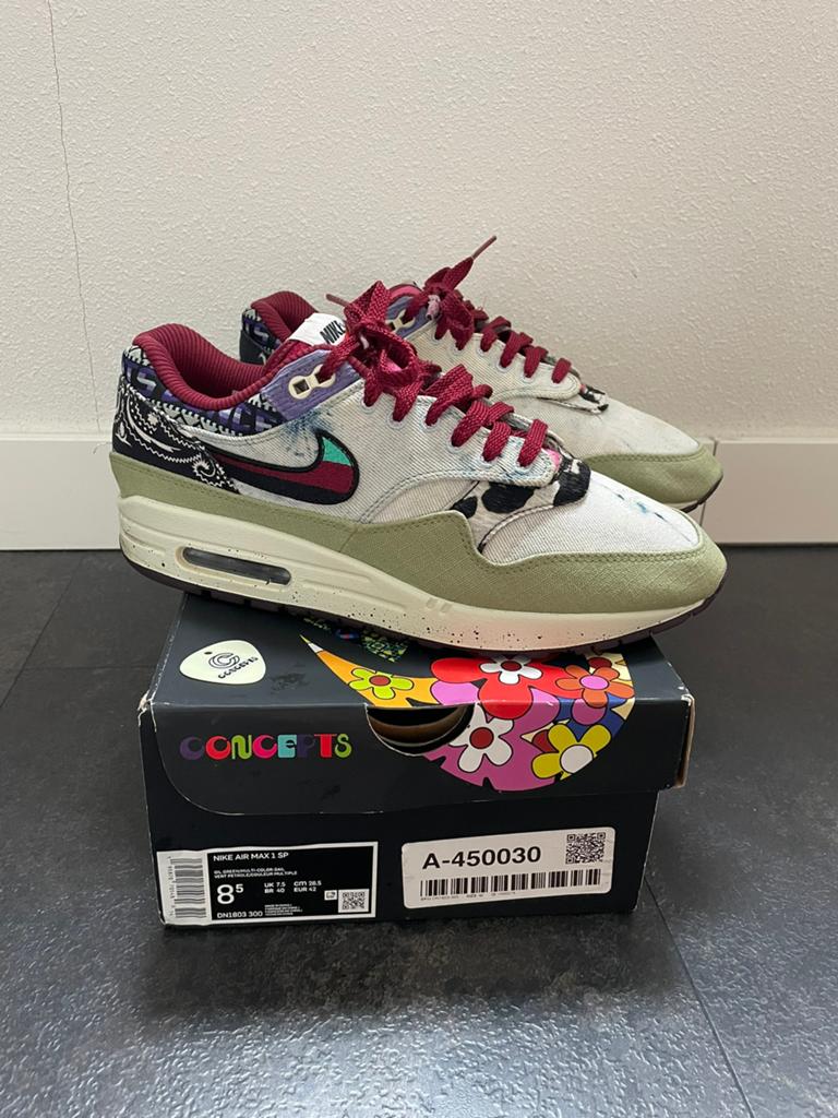 Nike Air Max 1 Concepts Mellow 42, Kleding | Heren, Schoenen, Overige kleuren, -, -, Ophalen of Verzenden