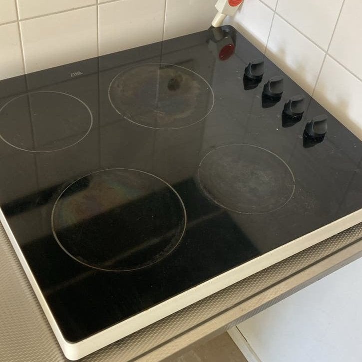 Etna 4-pits keramische kookplaat met knopbediening EKP358WIT, Ophalen, Gebruikt, 4 kookzones, Inductie