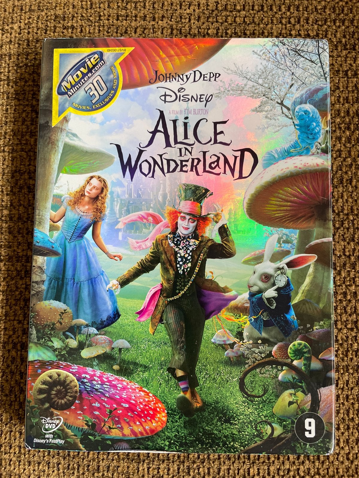 Alice in Wonderland dvd - Johnny Depp Disney Film, Nederlands, Vanaf 9 jaar, Zo goed als nieuw, Inclusief doosje