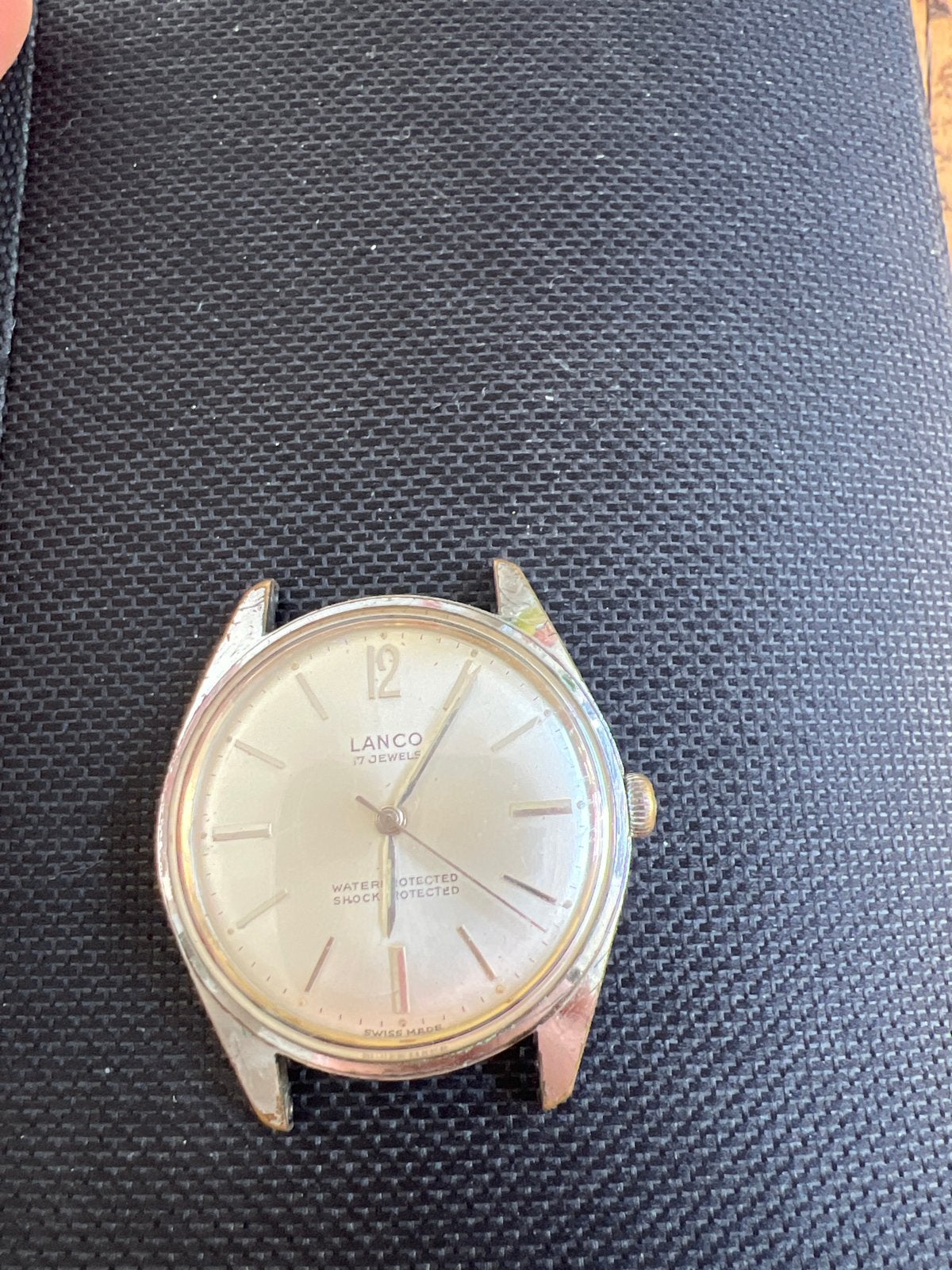 Lanco 17 Jewels Swiss Made Polshorloge - Vintage, Overige merken, Staal, Polshorloge, 1960 of later