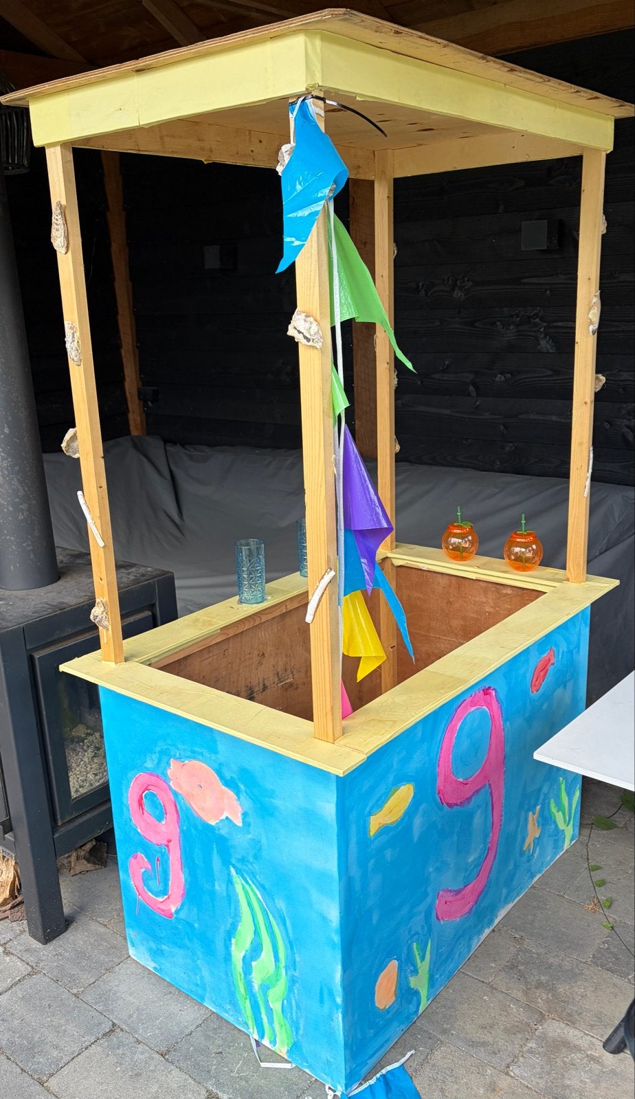 Gratis kinderbar / speelbar - zelfgemaakt, Ophalen, Gebruikt