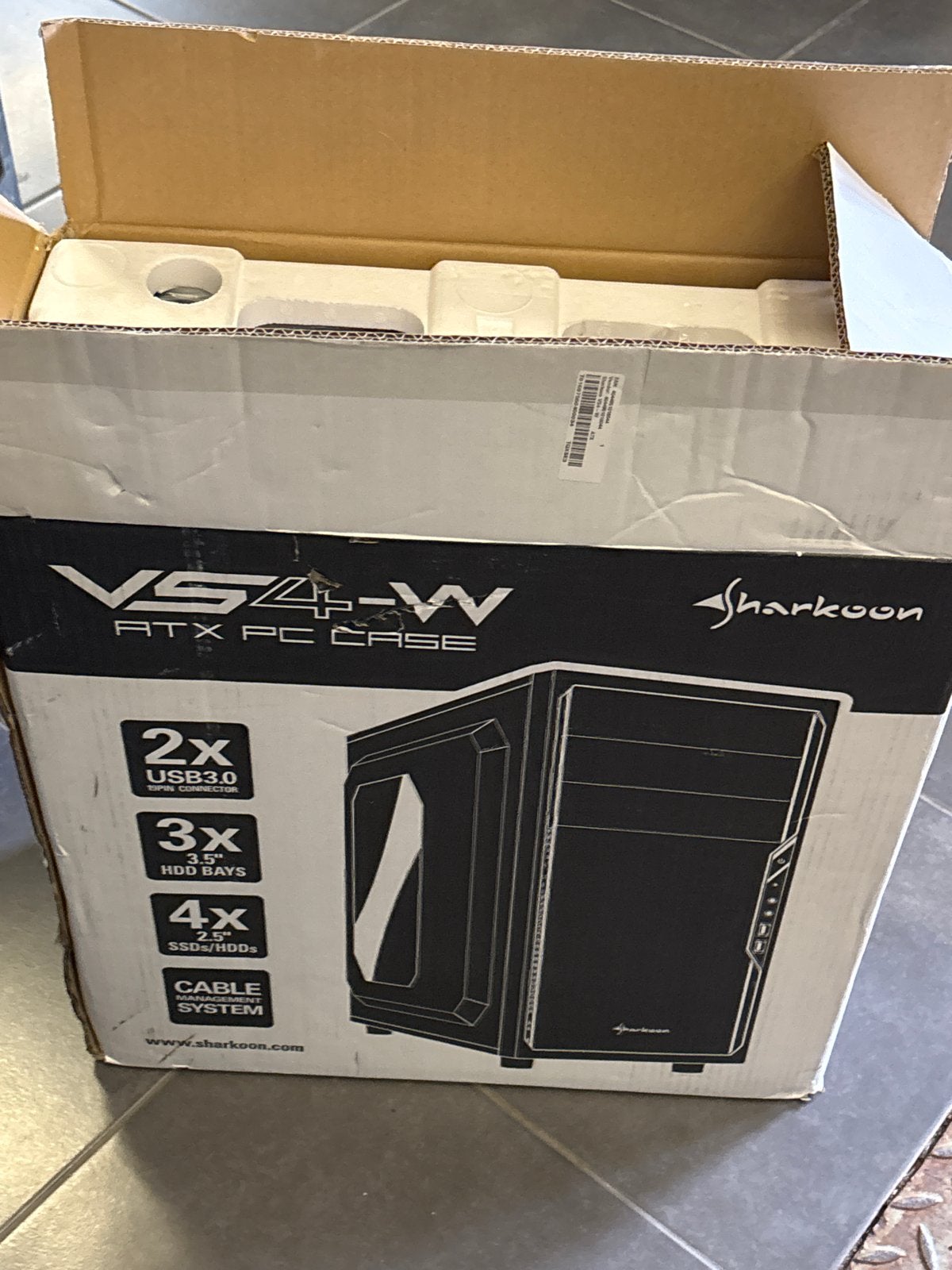 Sharkoon VS4-W ATX PC Case - Nieuw in doos, Computers en Software, Computerbehuizingen, Ophalen of Verzenden, Nieuw