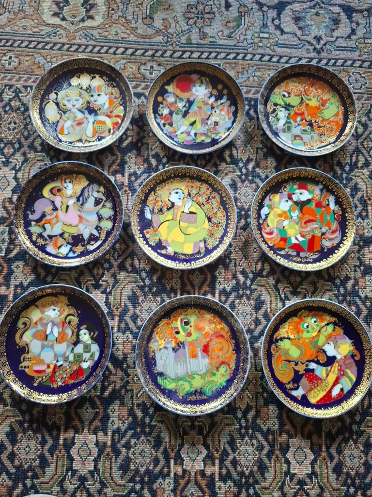 9 vintage rosenthal bordjes alladin wandbord, Antiek en Kunst, Antiek | Porselein, Ophalen of Verzenden