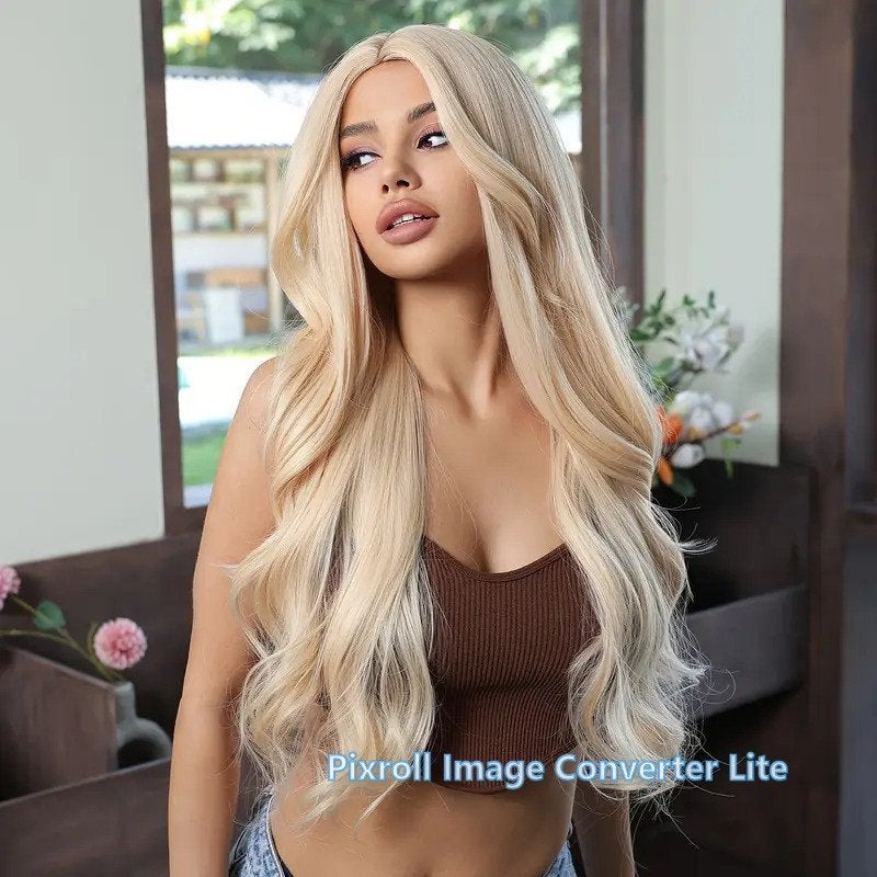 P7 lange blonde pruik........................, Ophalen of Verzenden, Nieuw, Pruik of Haarverlenging