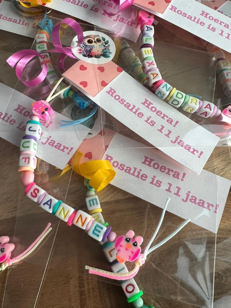 Uiltjes sleutelhangers naam -uitdeel kadootje kinderfeestje, Ophalen of Verzenden, Nieuw, Overige kleuren