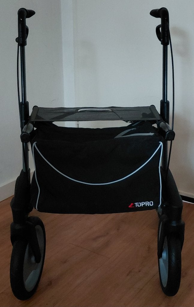 Rollator Topro Olympos + Stevige Tas z.g.a.n., Ophalen of Verzenden, Lichtgewicht, Zo goed als nieuw