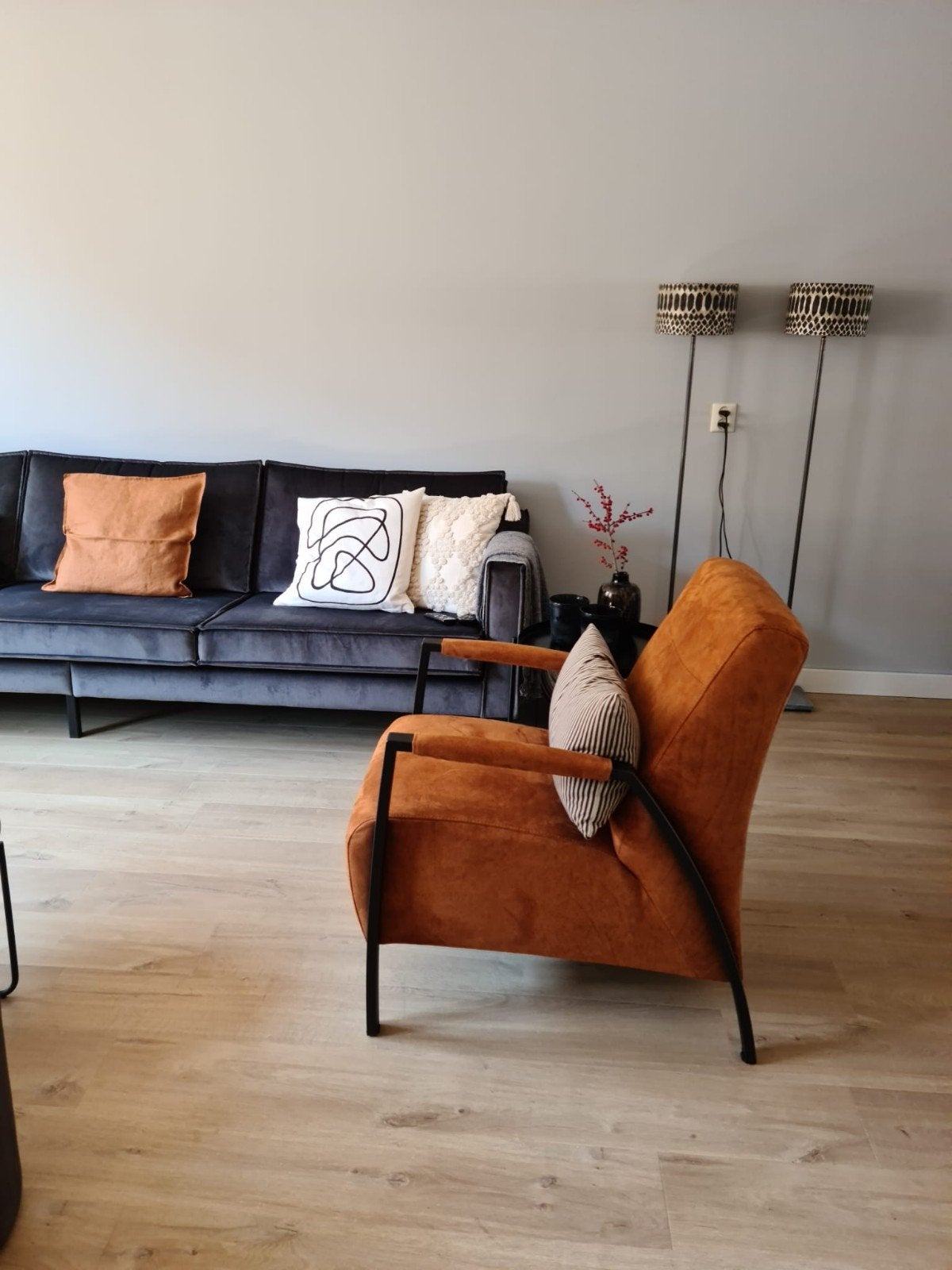 Heerlijke industriële fauteuil in kleur cognac, Ophalen, Minder dan 75 cm, Nieuw, Stof
