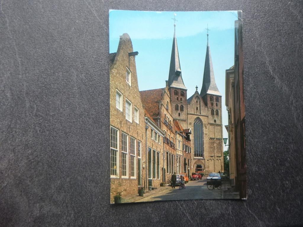Deventer, berg kerk/auto 1976, Verzenden, 1960 tot 1980, Gelopen, Overijssel