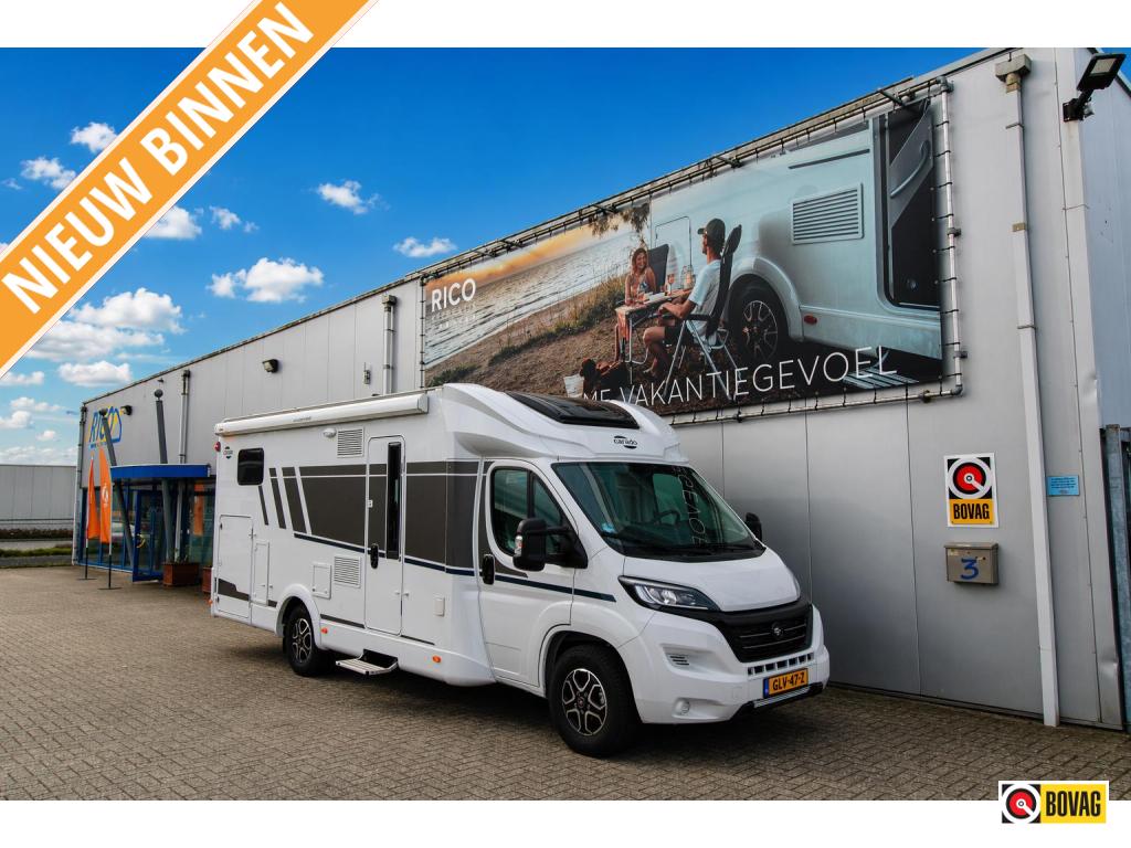 Carado T447 Pro+/Lengtebed/Automaat/Trekhaak/Heosafe/Hefbed, Caravans en Kamperen, Automaat, Ringverwarming, Fiat, 7 tot 8 meter