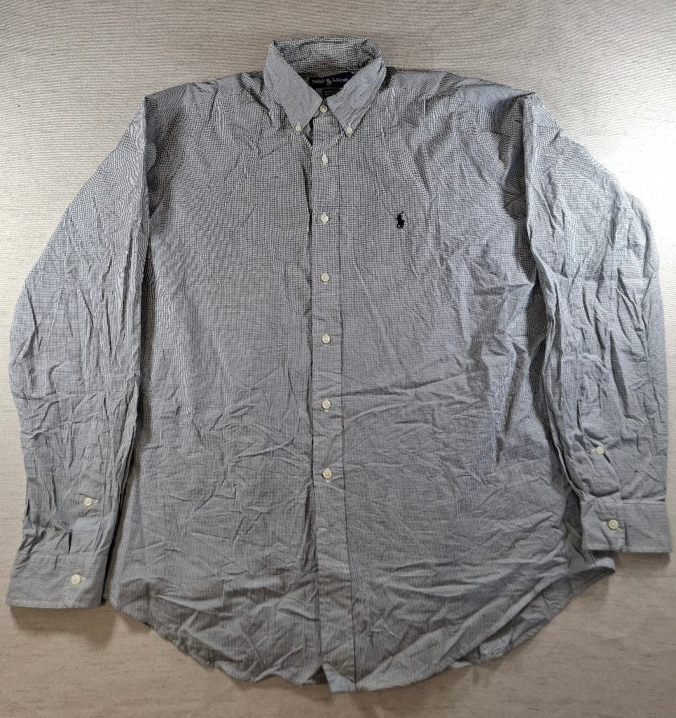 Polo Ralph Lauren overhemd Zwart/wit geruit, maat 16.5 36/37, Kleding | Heren, Verzenden, Zwart, Overige halswijdtes, Polo Ralph Lauren
