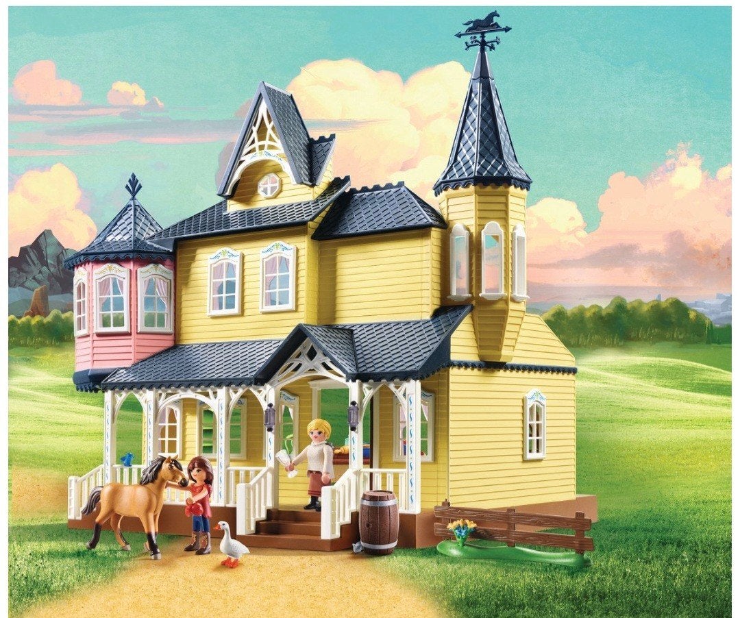 Playmobil 9475 Spirit Lucky's huis met paard en figuren, Kinderen en Baby's, Gebouw, Ophalen of Verzenden, Zo goed als nieuw, Overige series