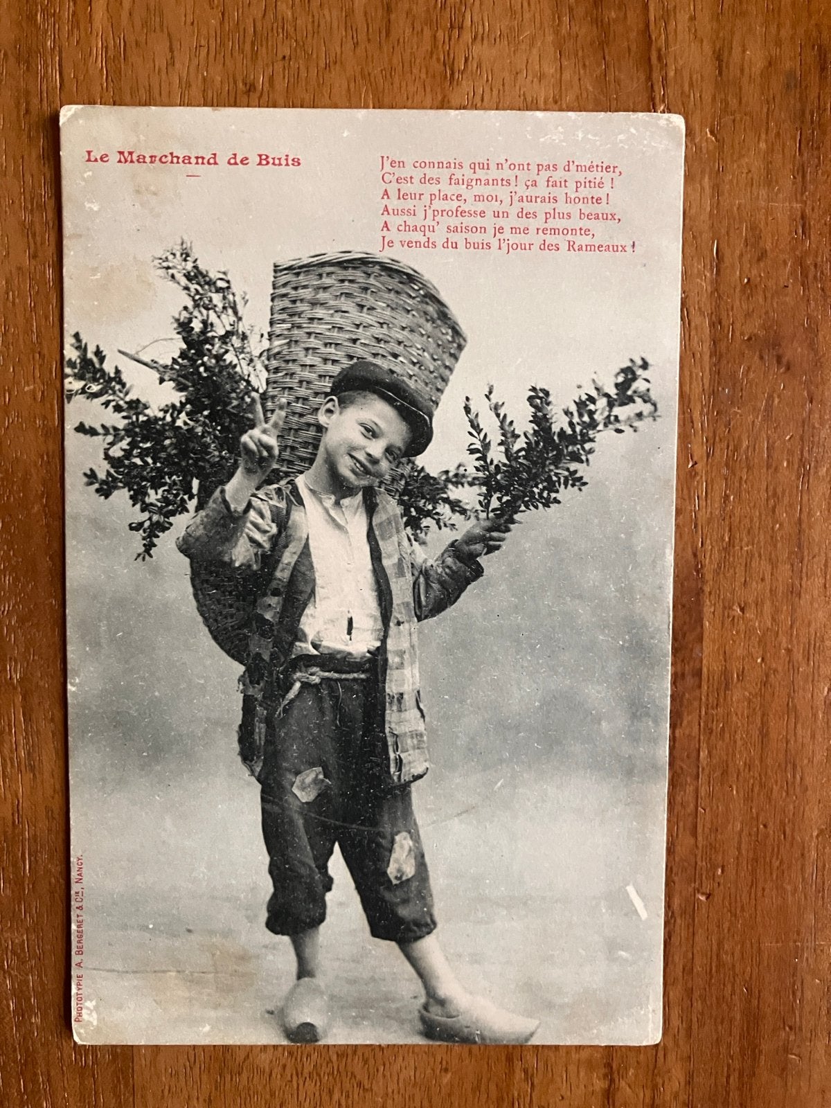 Le Marchand de Buis (Buxus verkoper), Ophalen of Verzenden, Voor 1920, Ongelopen, Ambachten of Beroep