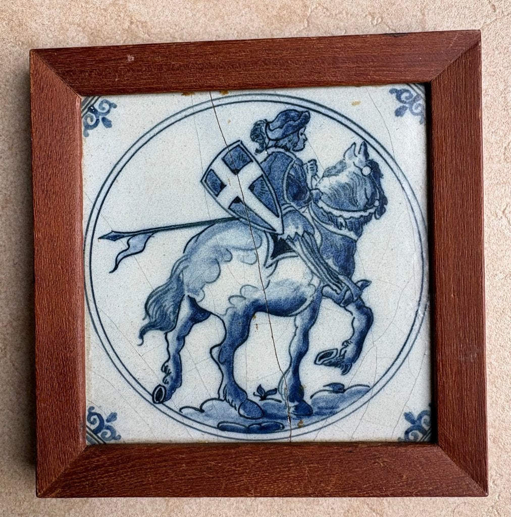 Mooie oude tegel, 13 x 13 cm, Antiek en Kunst, Ophalen of Verzenden