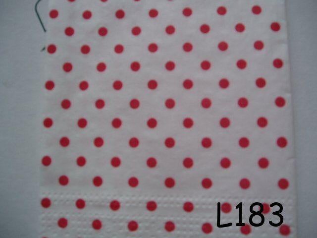 OPRUIMING servetten decoupage * polkadot rood L183, Verzenden, Nieuw