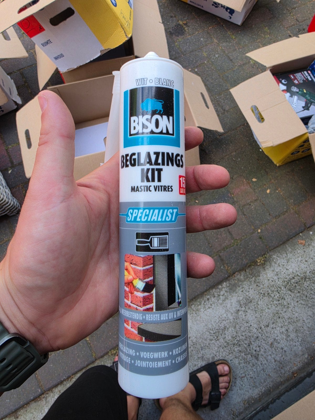 Bison Beglazingskit Wit - Specialist Mastic Vitres 290ml, Ophalen of Verzenden, Nieuw