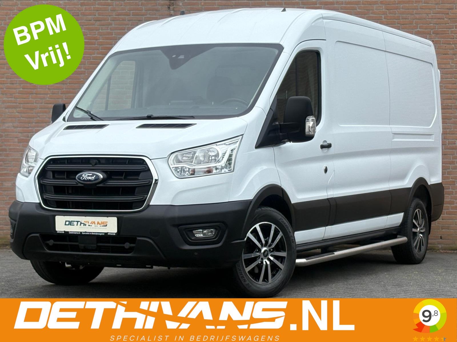 Ford Transit 2.0TDCI 130PK L3H2 Cruisecontrol / Camera / Tre, Voorwielaandrijving, 4 cilinders, Met garantie (alle), Wit